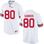 Men's Ohio State Buckeyes #80 C.J. Saunders White Nike NCAA College Football Jersey Jogging XZK2244DK